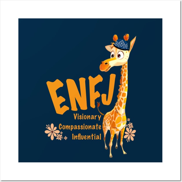 ENFJ Teacher, Giraffe Wall Art by Black Cat